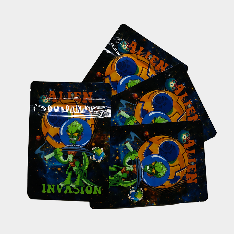 Alien Invasion - 100 Pack Mylar Bags 3.5