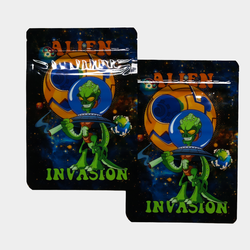 Alien Invasion - 100 Pack Mylar Bags 3.5