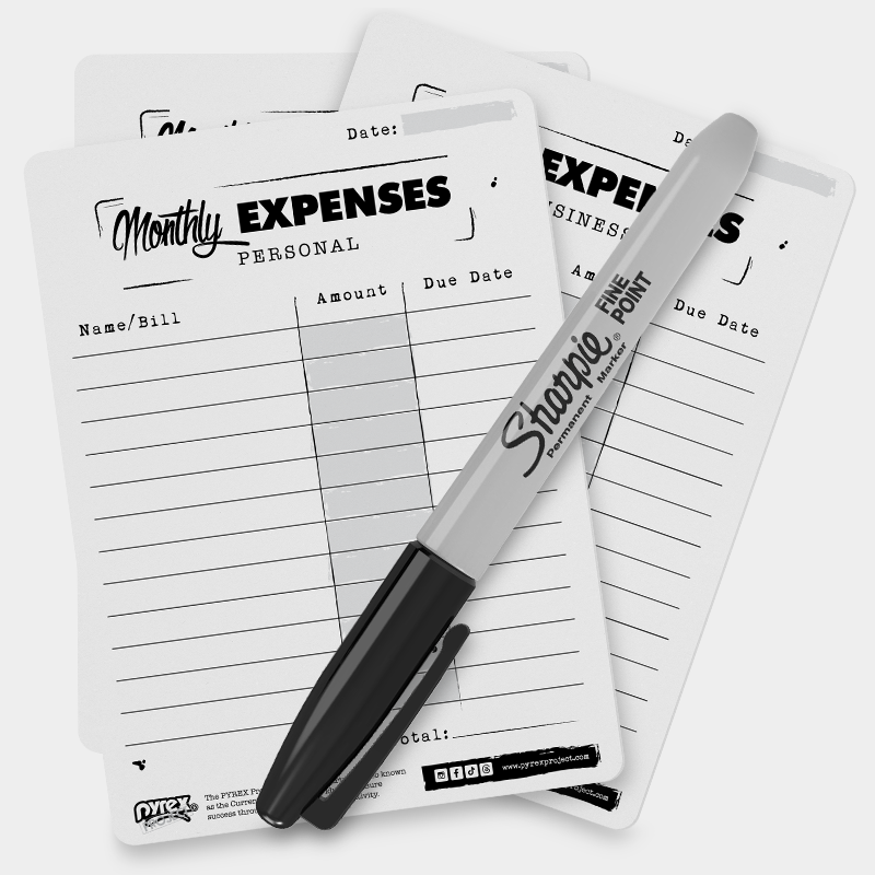 Minimal Monthly Expense Tracker Card – Discipline Your Money, Dominate Your Month