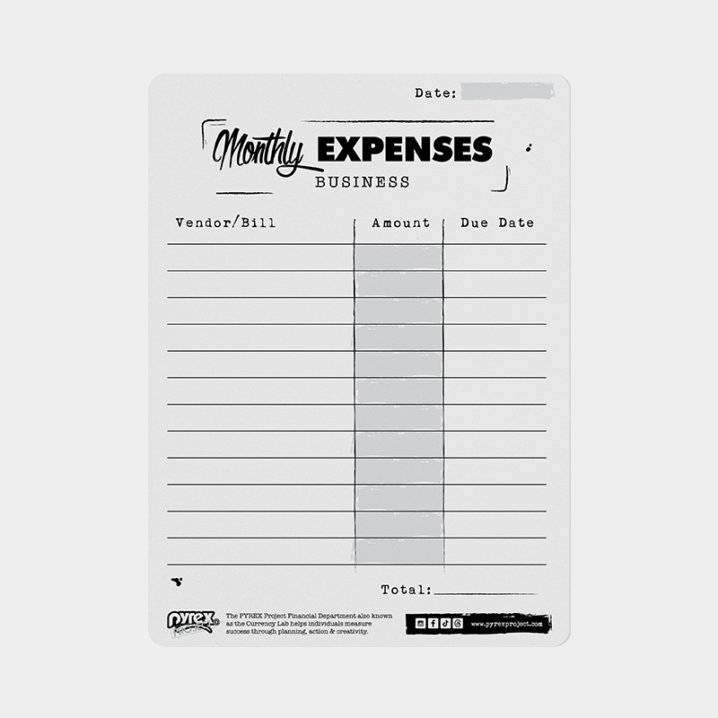 Minimal Monthly Expense Tracker Card – Discipline Your Money, Dominate Your Month
