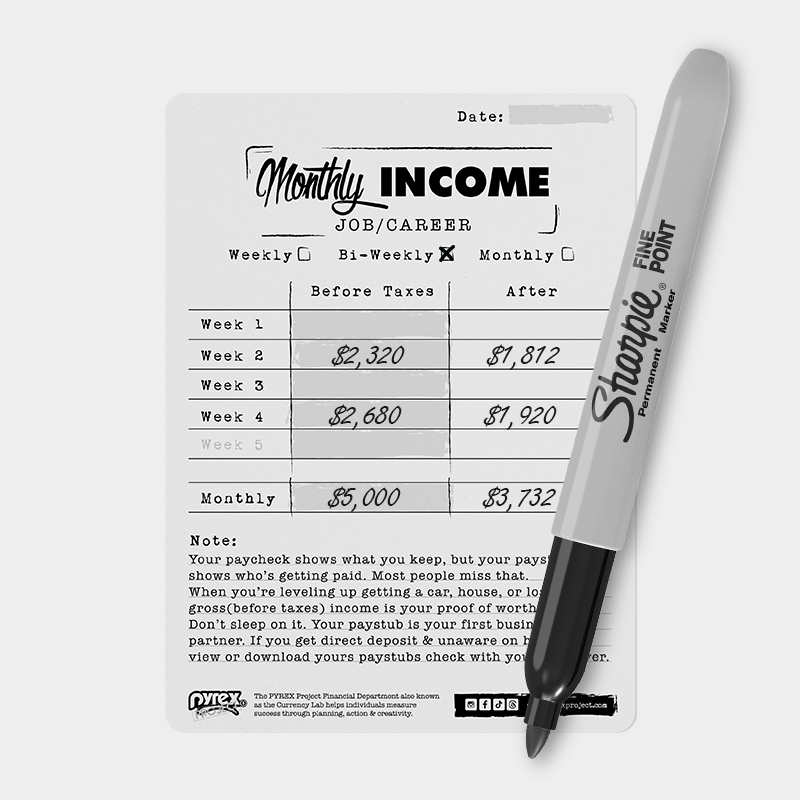 The Monthly Income Tracker – Take Control of Your Paycheck & Know Where Your Money Goes